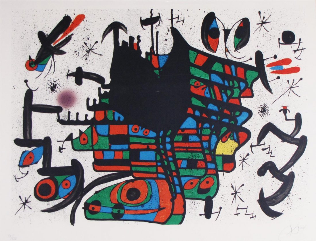 Joan Miro Lithograph, "Homenatge A' Joan Prats" (1 of 6)