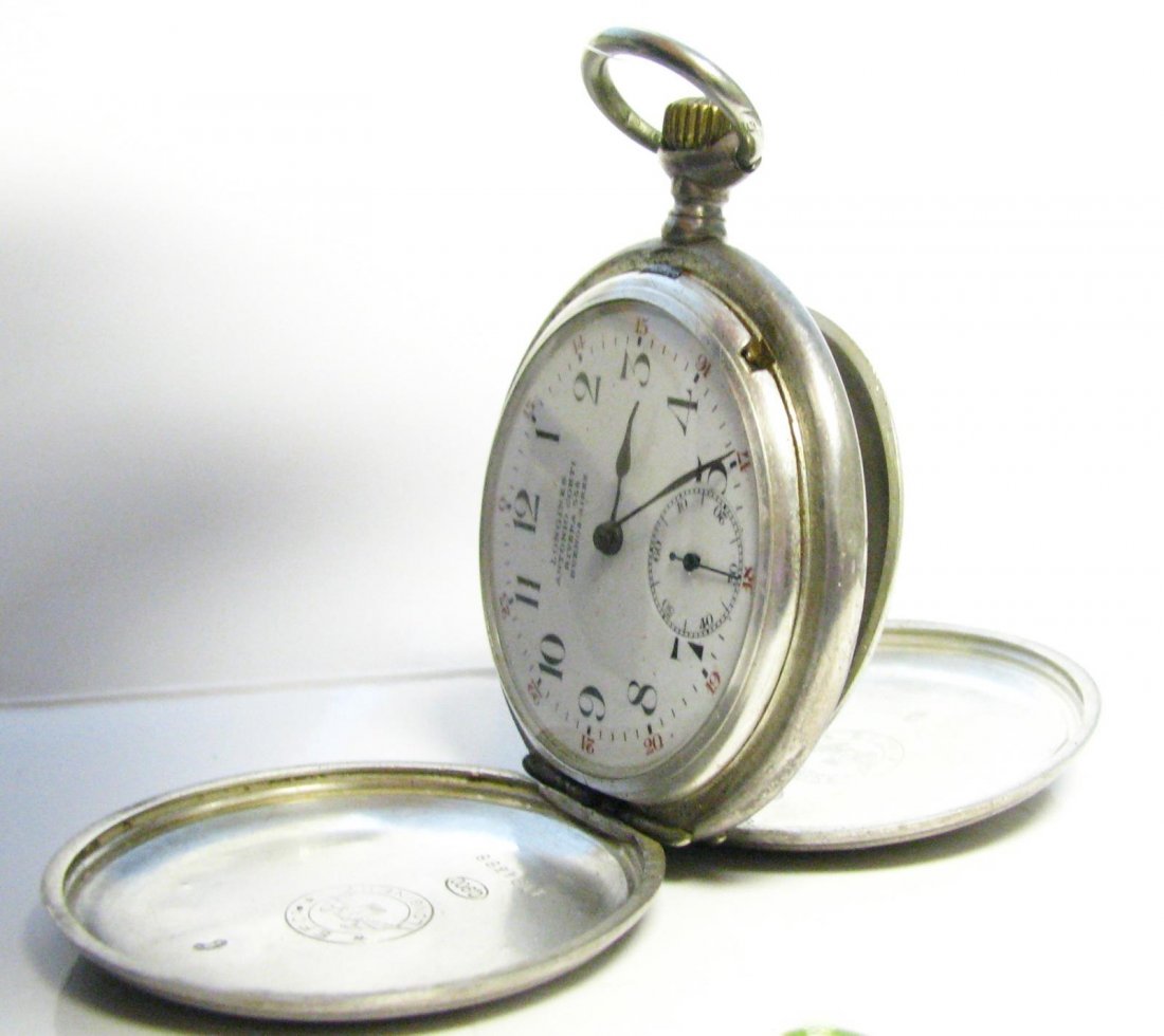 Antique Coin Silver Watches, Illinois, Longines (1 of 10)