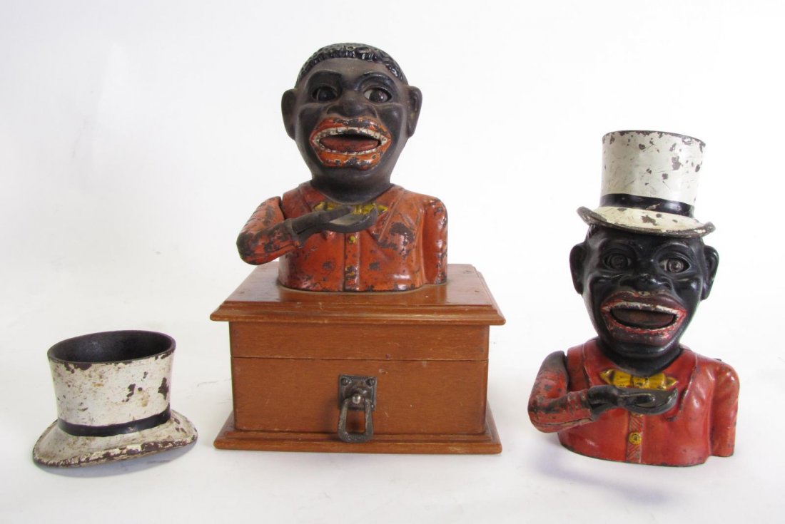 Two Reproduction Black Americana Iron Banks (1 of 10)