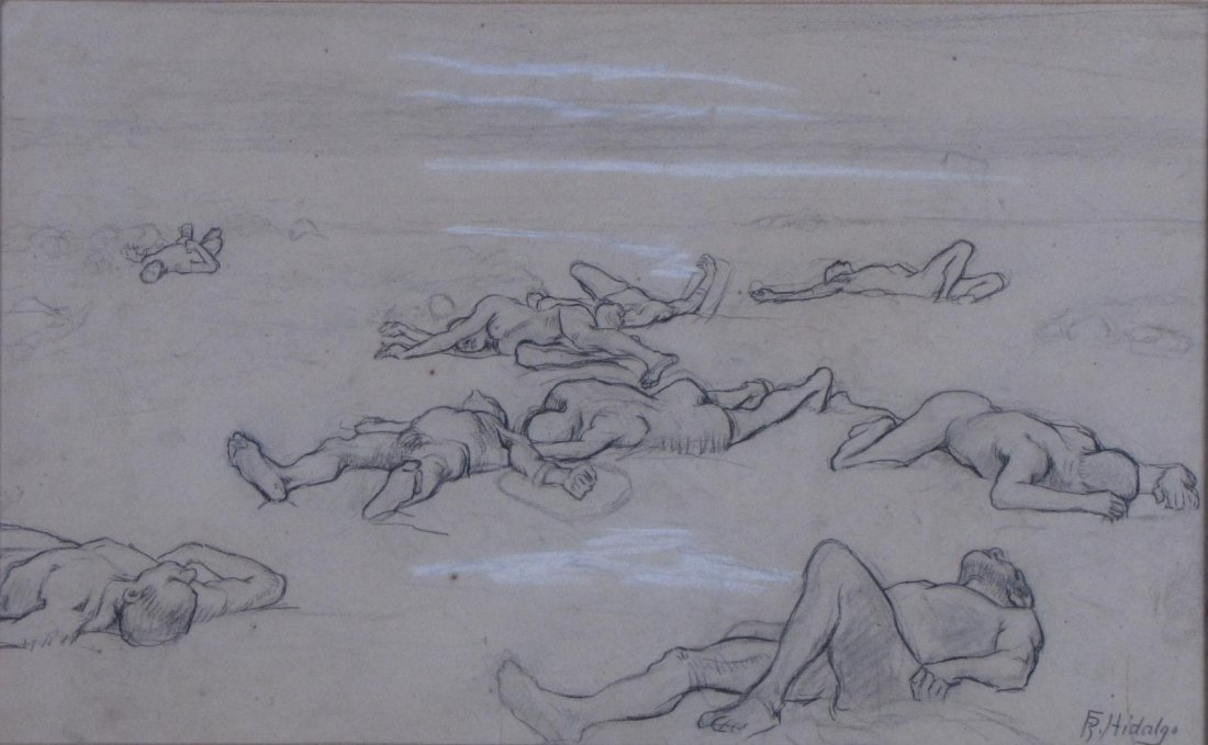 Felix R Hidalgo 13x21 Charcoal Studies for Sleepin (1 of 5)