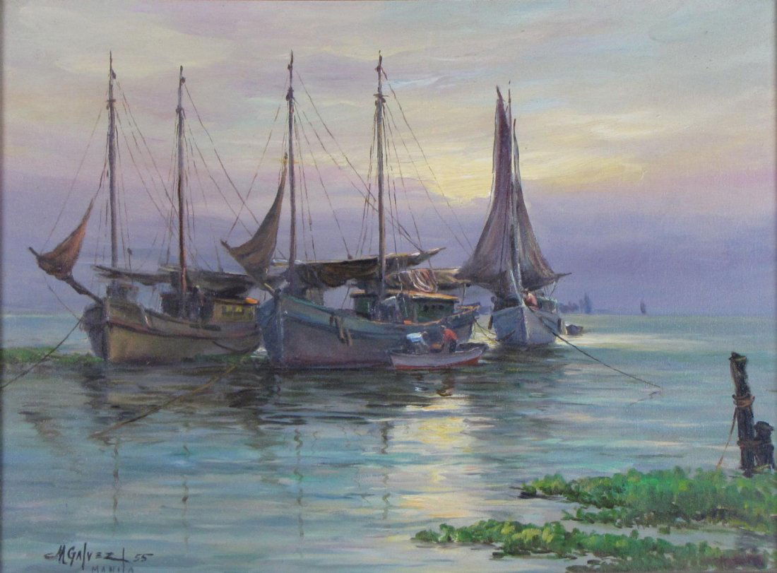 Miguel Galvez 17x23 O/C Sailing Vessels (1 of 5)