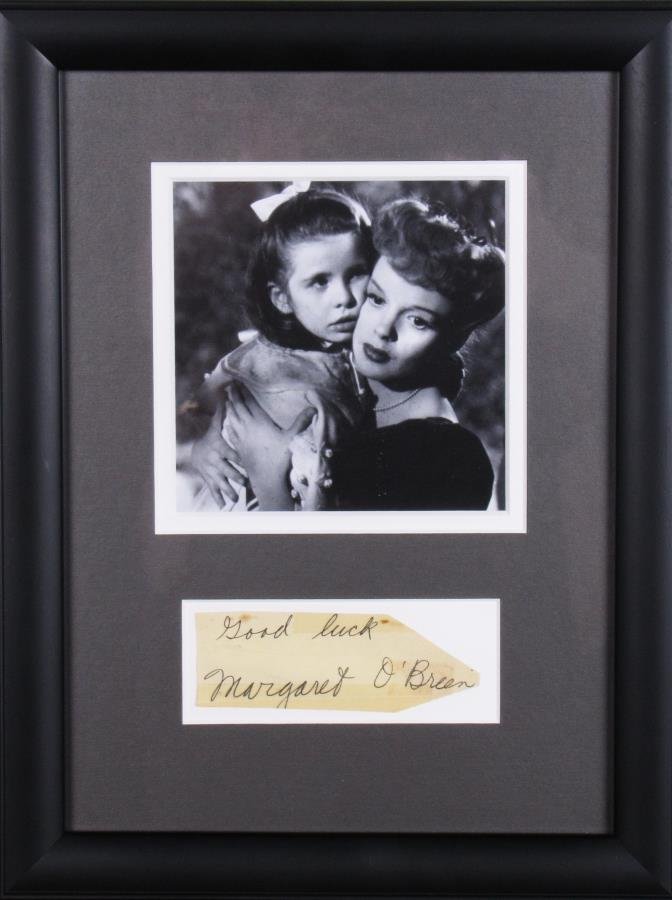 Margaret O'Brien as Tootie Image, Signature Card (1 of 2)