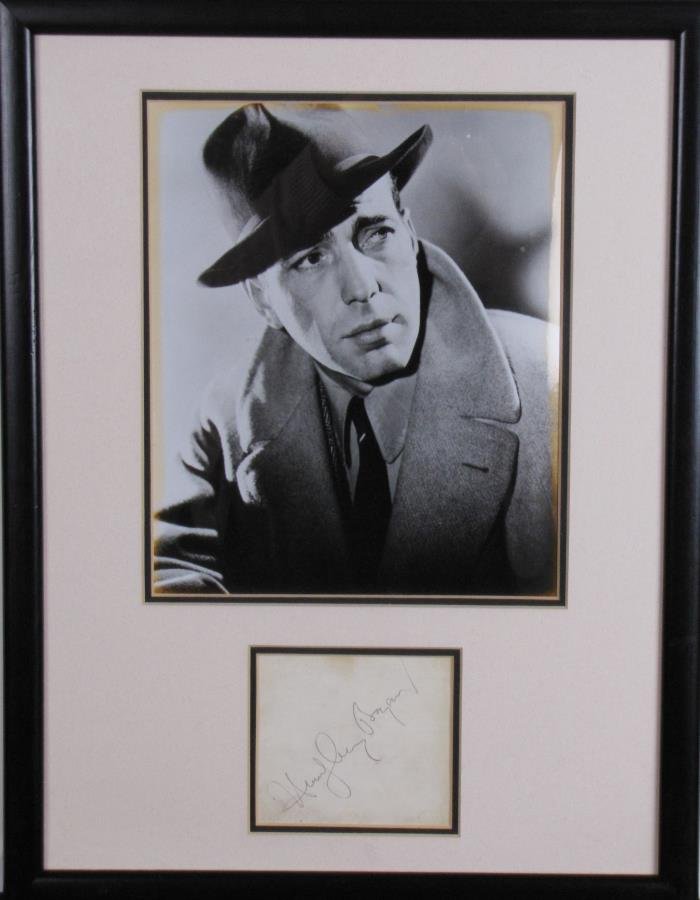 Humphrey Bogart Historical Photo, Signature Card (1 of 2)