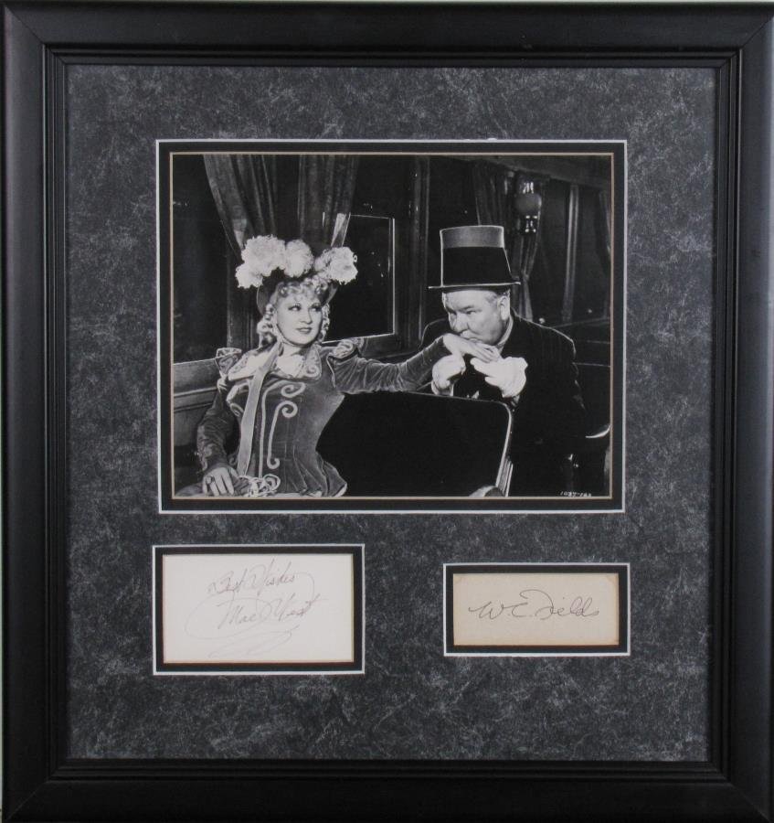 May West, WC Fields Historic Photo, Sig Cards (1 of 3)