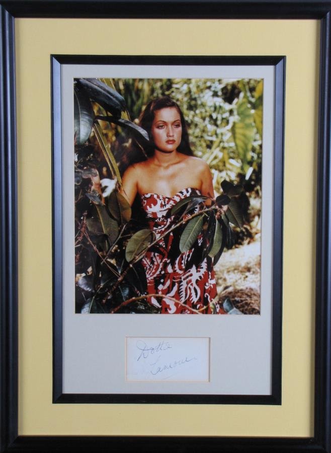 Dorothy Lamour Photograph, Signature Card (1 of 2)