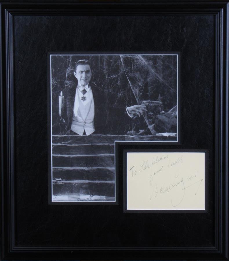 Bela Lugosi Photo of Count Dracula, Signature Card (1 of 2)