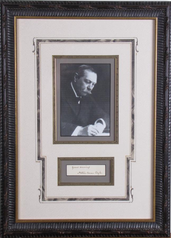 Arthur Conan Doyle Image, Signature Card (1 of 2)