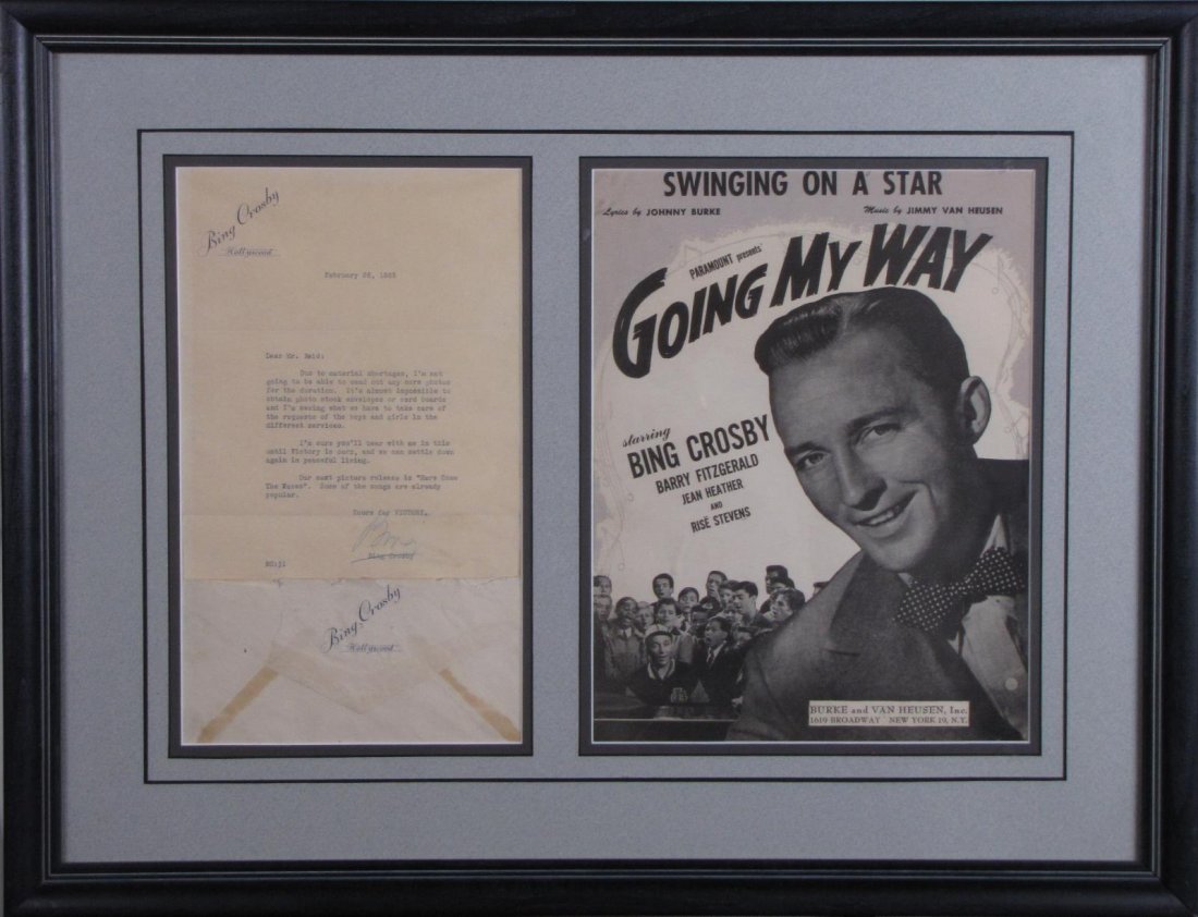 Bing Crosby Signed Letter, Movie Promo (1 of 4)