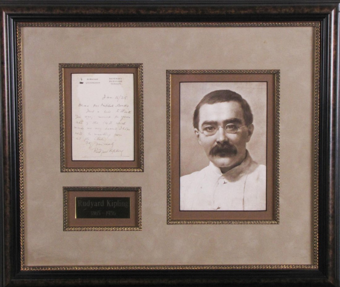 Rudyard Kipling Signed Letter, Image (1 of 5)
