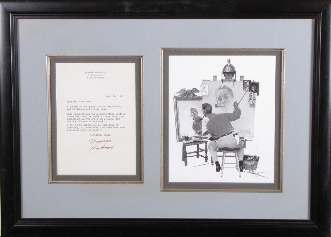 Norman Rockwell Historic Photo and Signed Letter (1 of 4)