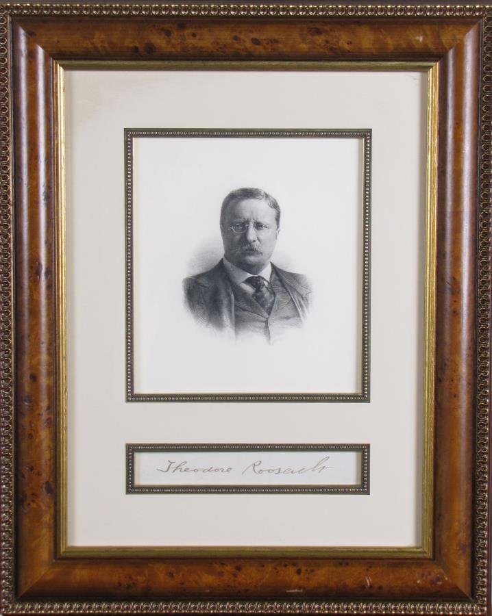 Theodore Roosevelt Image, Signature Card (1 of 3)