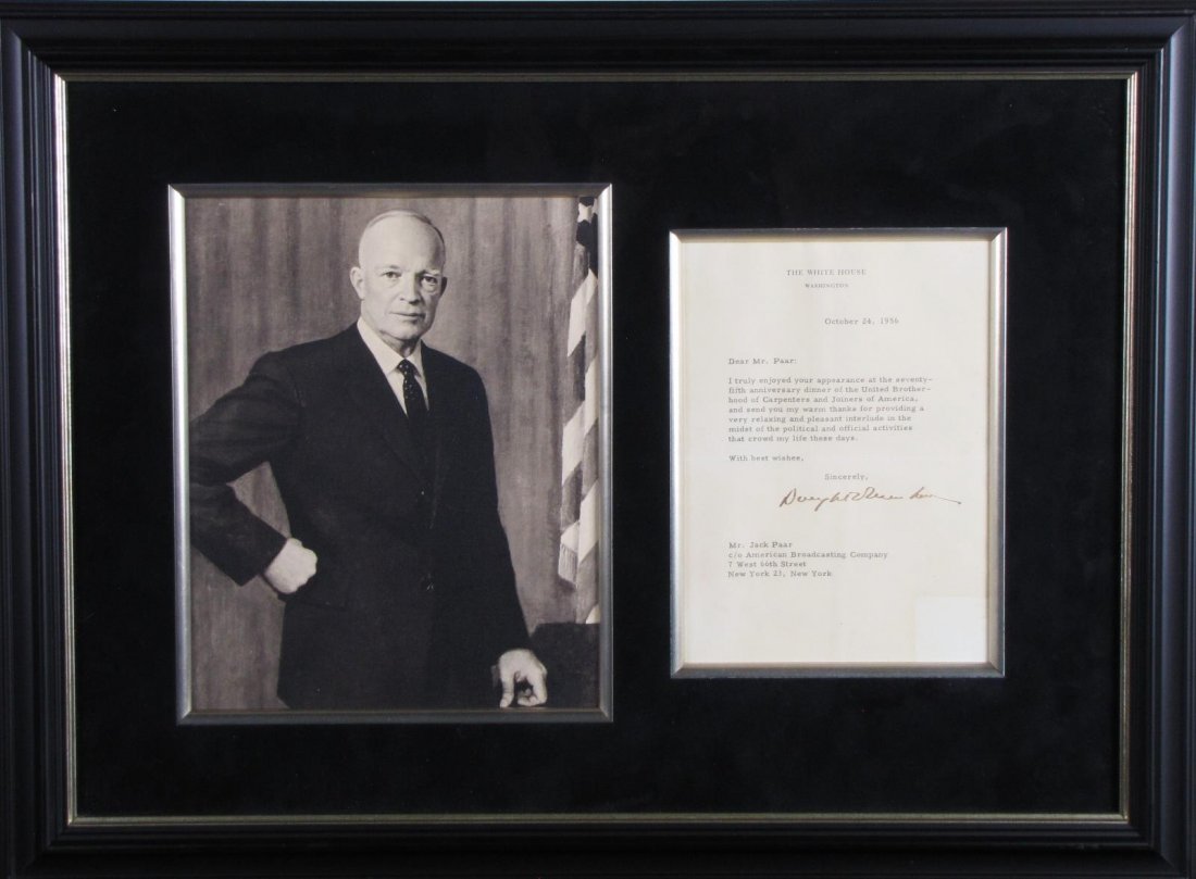 Dwight D. Eisenhower Image, Signed Letter (1 of 3)