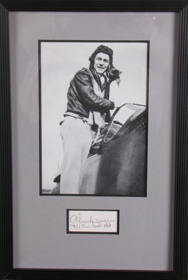 Chuck Yeager Historic Image, Signature Card (1 of 2)