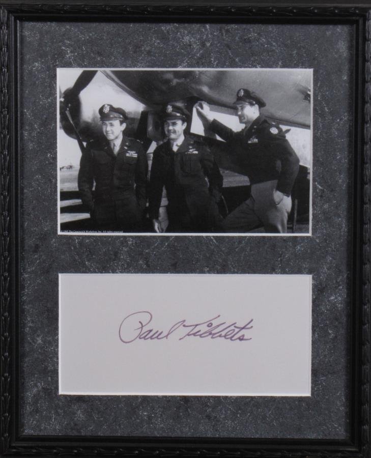 Paul Warfield Tibbets Jr. Photo, Signature Card (1 of 2)