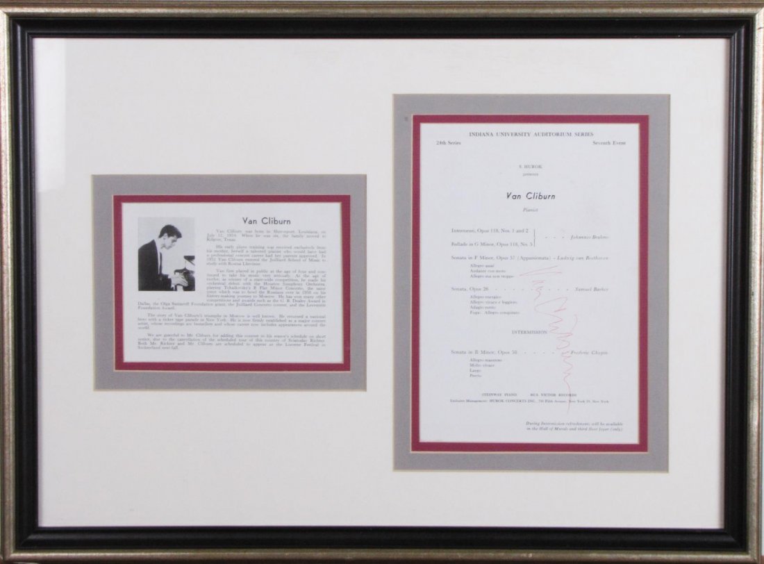 Van Cliburn Biography, Signed Concert Program (1 of 2)