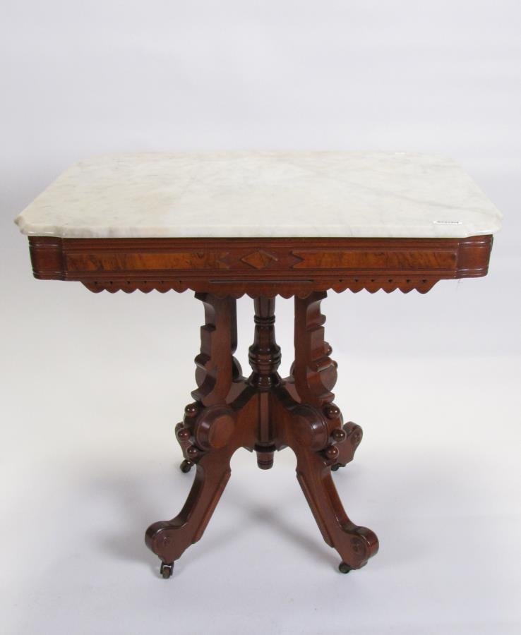 Victorian Marble Top Side Table (1 of 5)