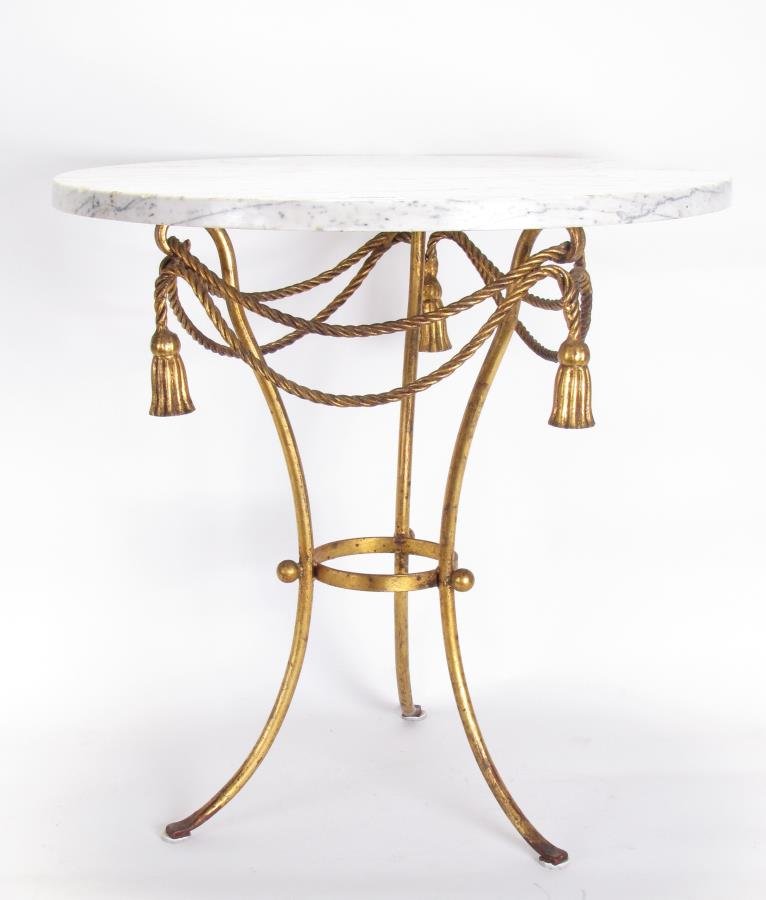 Marble Top French Style Lamp Table (1 of 3)