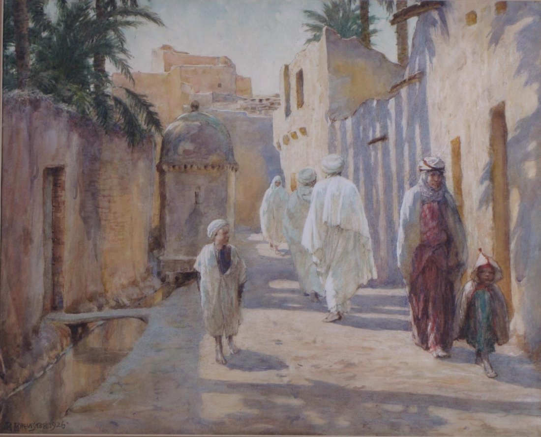 Anna Richards Brewster 17x21 Gouache City Street (1 of 4)