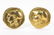 Pair Antique 18K Yellow Gold Coin Style Cufflinks