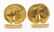 Pair Antique 18K Yellow Gold Coin Style Cufflinks - 3