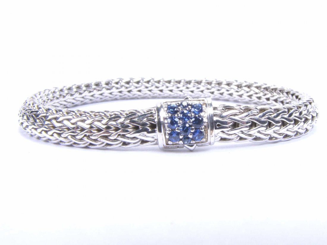 John Hardy Sterling Silver Sapphire Bracelet (1 of 2)