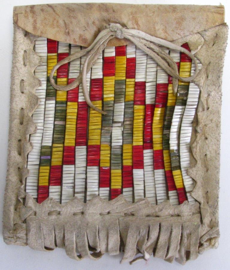 Sioux Indian Quillwork Hide Pouch (1 of 3)