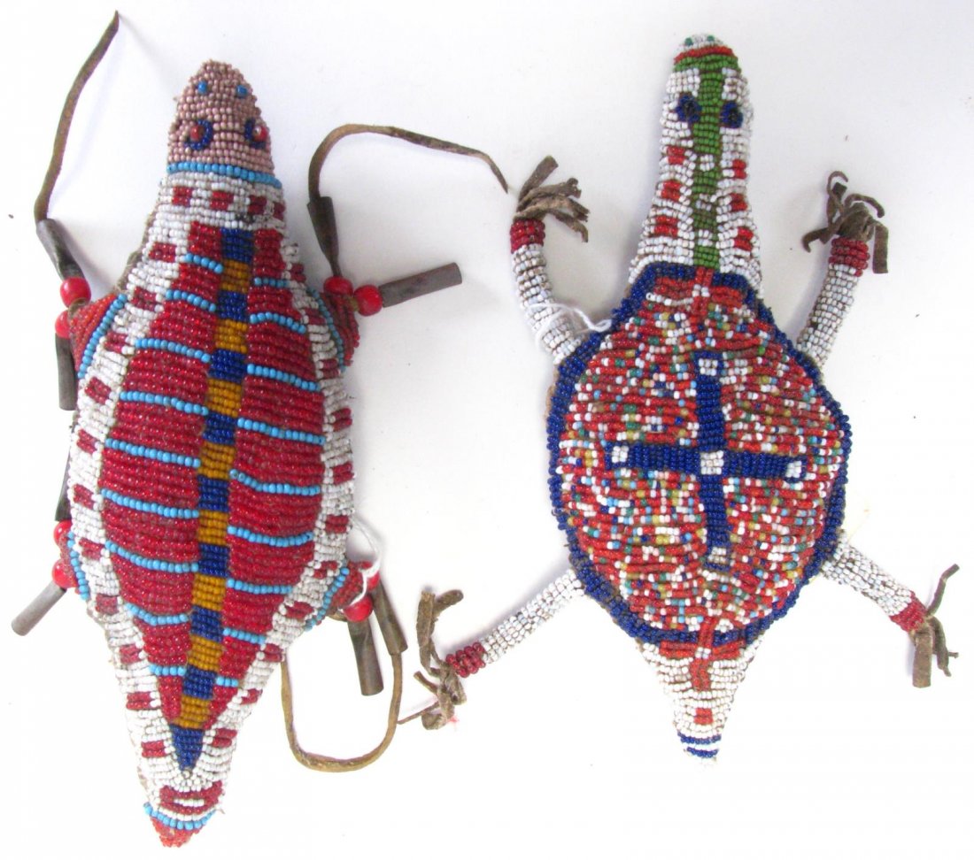 Sioux and Plains Indian Beaded Turtle Fetishes (1 of 5)