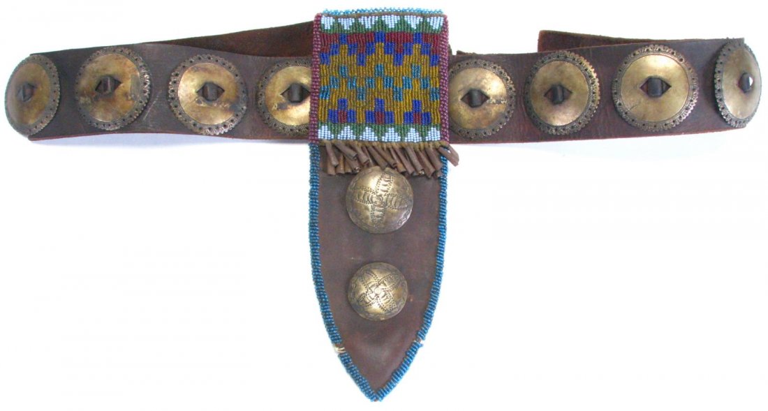 Antique Ute Tribe Ornate Belt and Sheath (1 of 4)