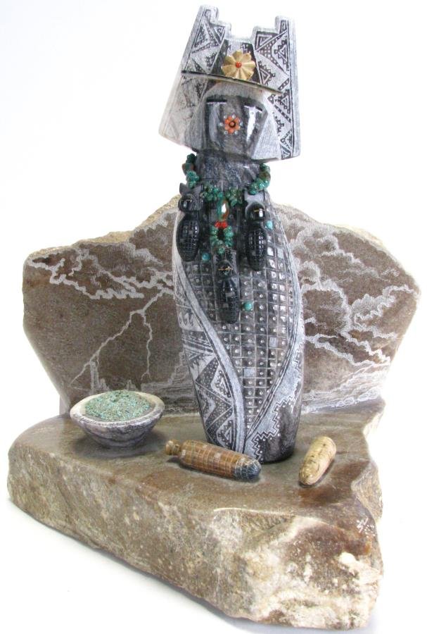 Native American Corn Maiden Stone Sculpture (1 of 7)