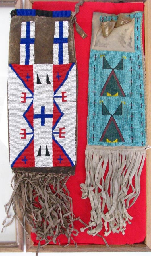 Two Sioux Indian Beaded Pipe Bags (1 of 9)