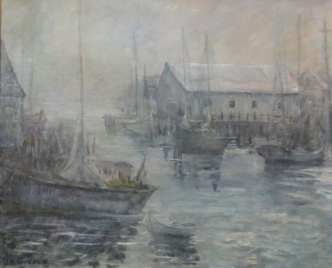 J.M. Greene 24x29 O/B Fishing Boats at Harbor (1 of 4)