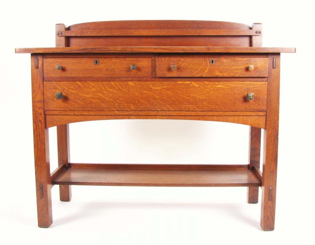Antique Signed Limbert Oak Sideboard (1 of 9)