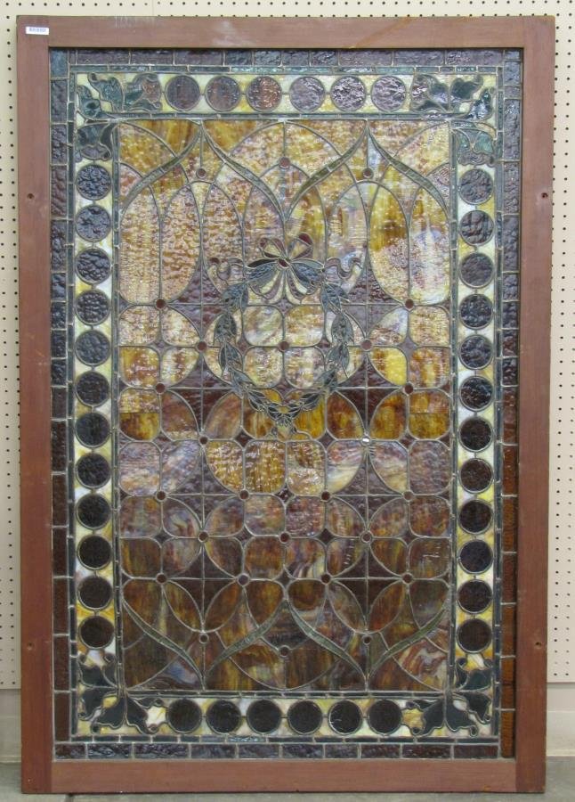 Antique Framed Stained Glass Window (1 of 1)