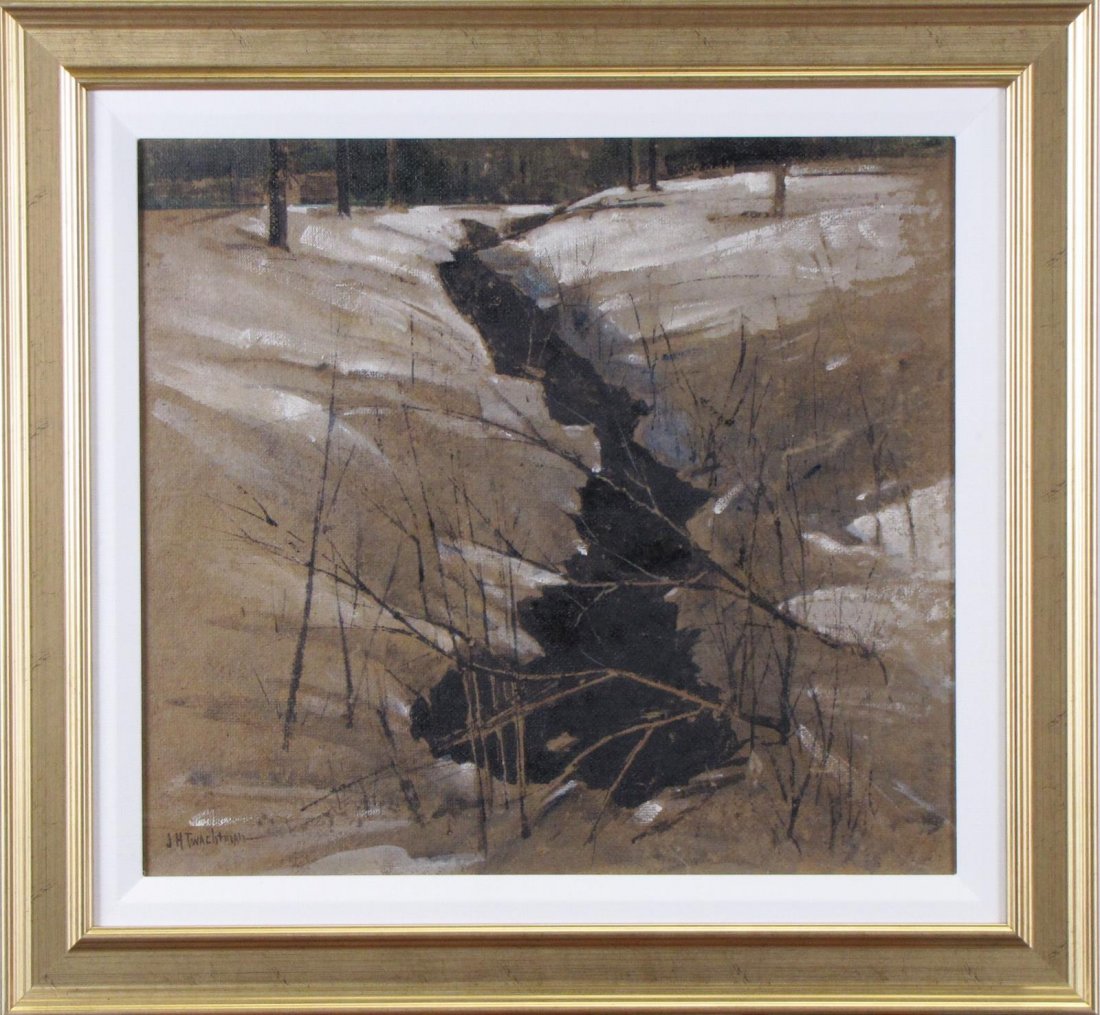 John H Twachtman 16.5x18 O/B "Horseneck Creek" (1 of 7)