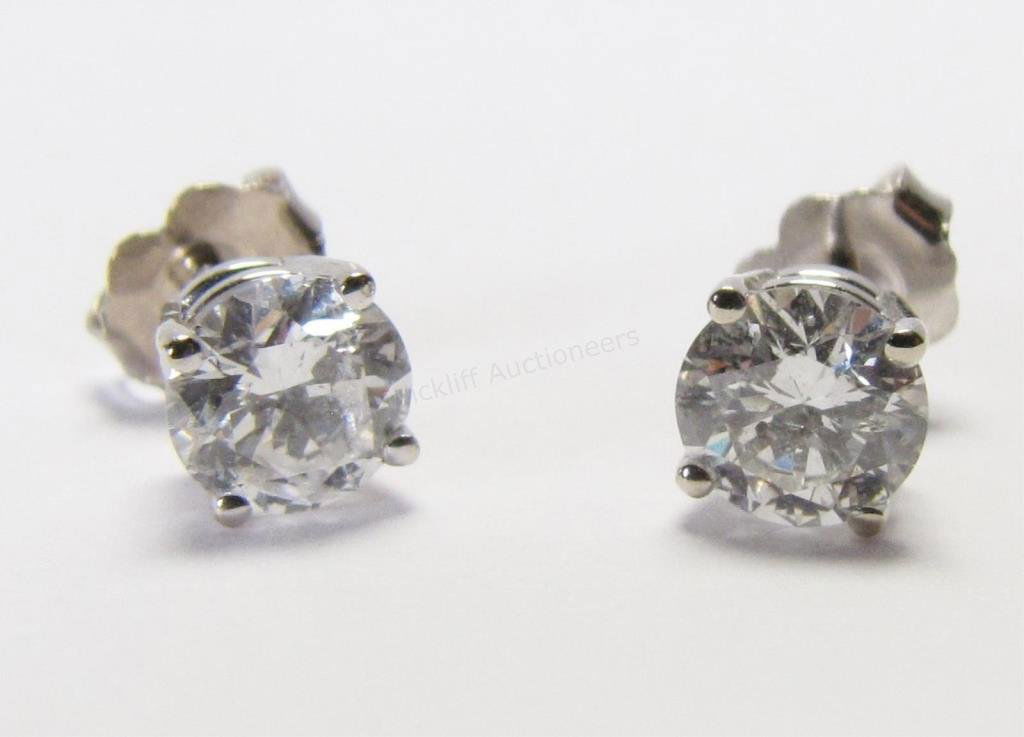 14K Diamond Stud Earrings, 1.25CT (1 of 1)
