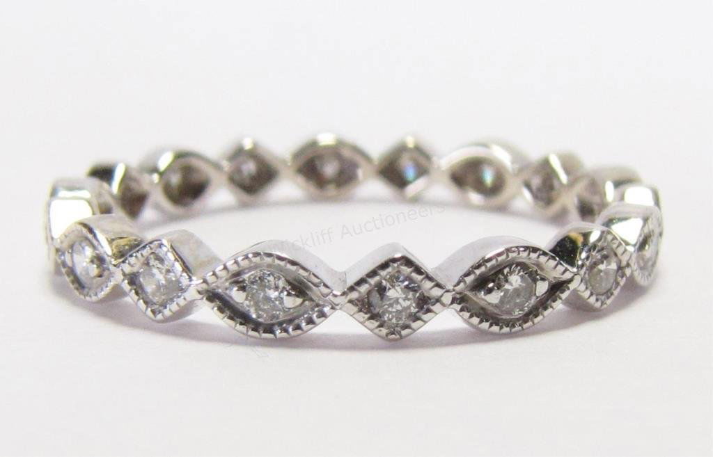 Edward Chiu Diamond Jade Eternity Band Size 6