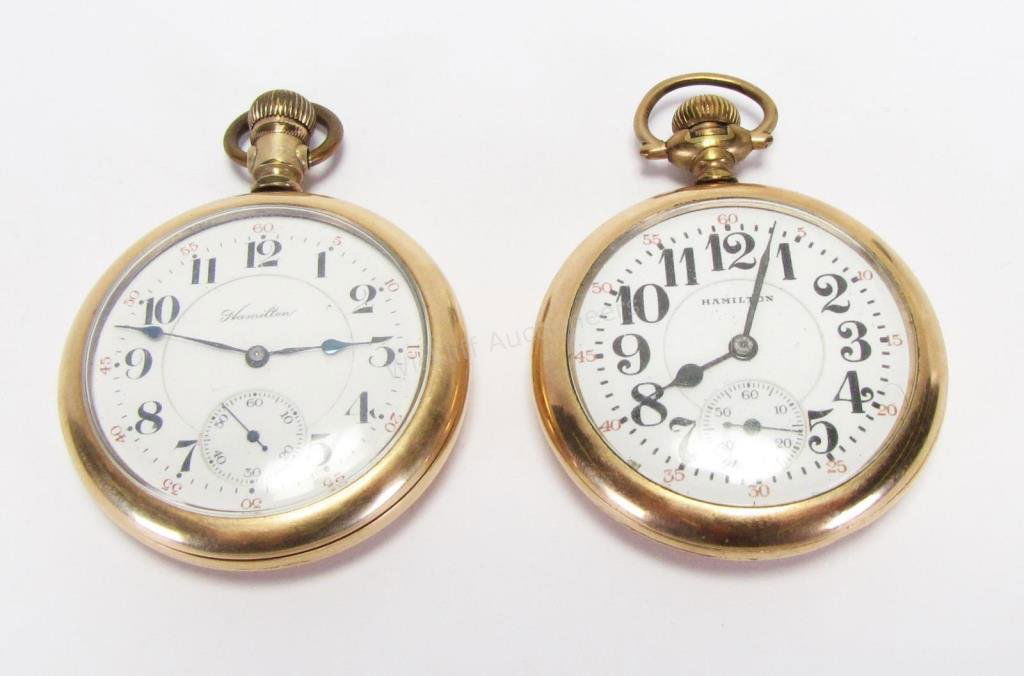 Two Hamilton 992 Model 1 Pocket Watches (1 of 5)
