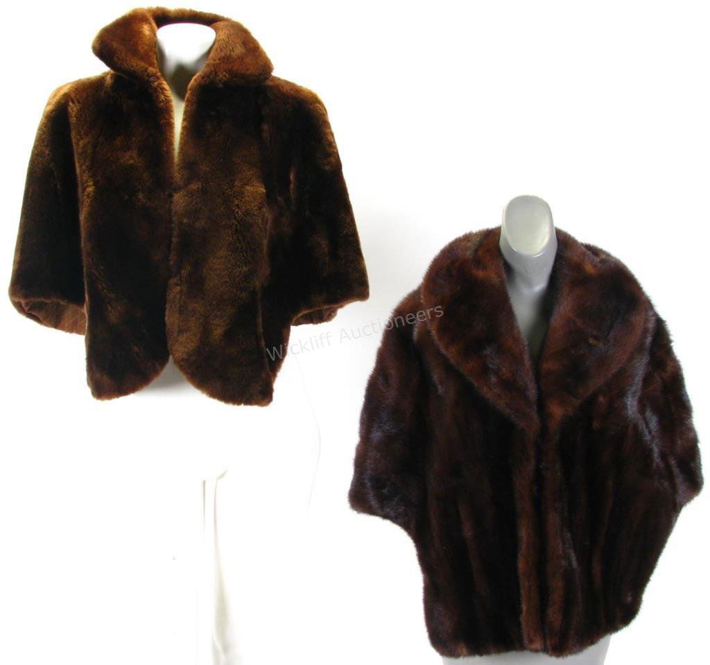 Two Vintage Lady's Fur Shrugs (1 of 4)