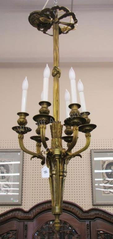 Six Light Bronze Hanging Light Fixture (1 of 2)