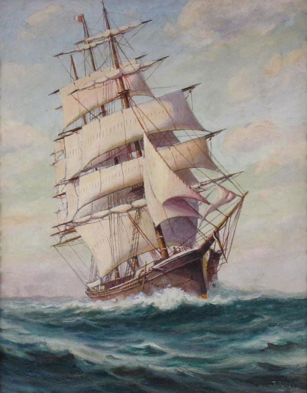 T Bailey/Wm Paskell 20x16 O/C "Clipper Lightning" (1 of 6)