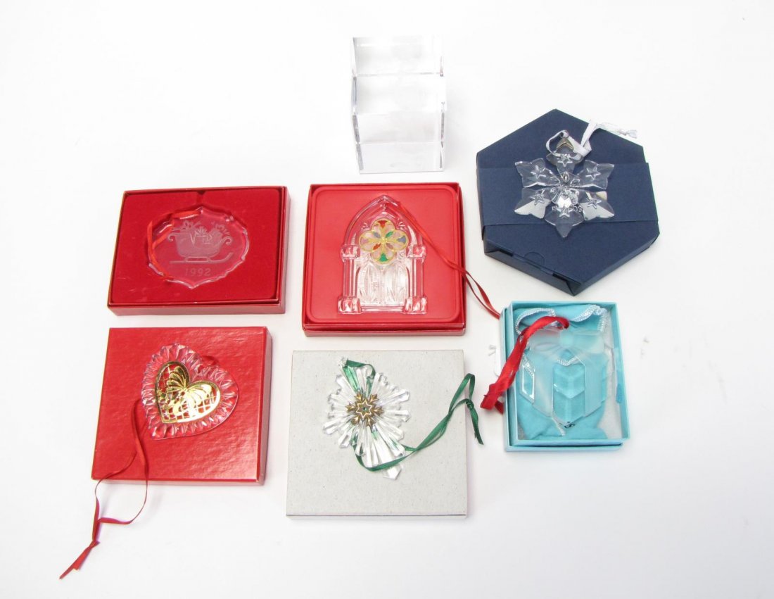 Group of Crystal Ornaments and Paperweight (1 of 6)