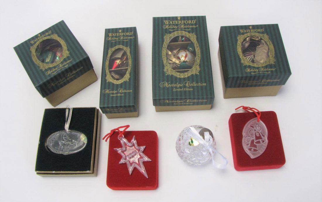 Group of Waterford Crystal and Glass Ornaments (1 of 3)