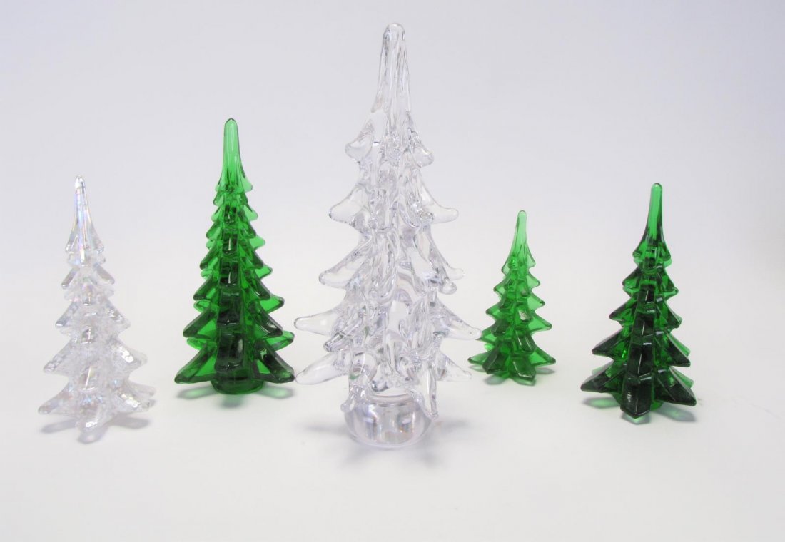 Group of Crystal and Glass Trees (1 of 7)