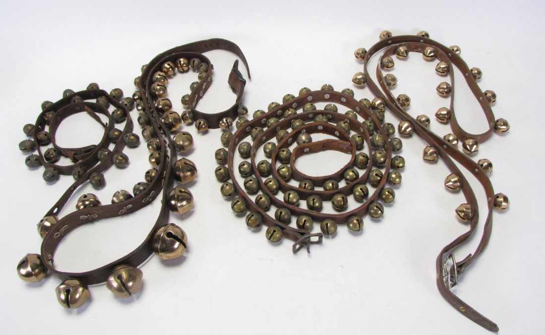Four Sets of Antique Brass Sleigh Bells (1 of 10)