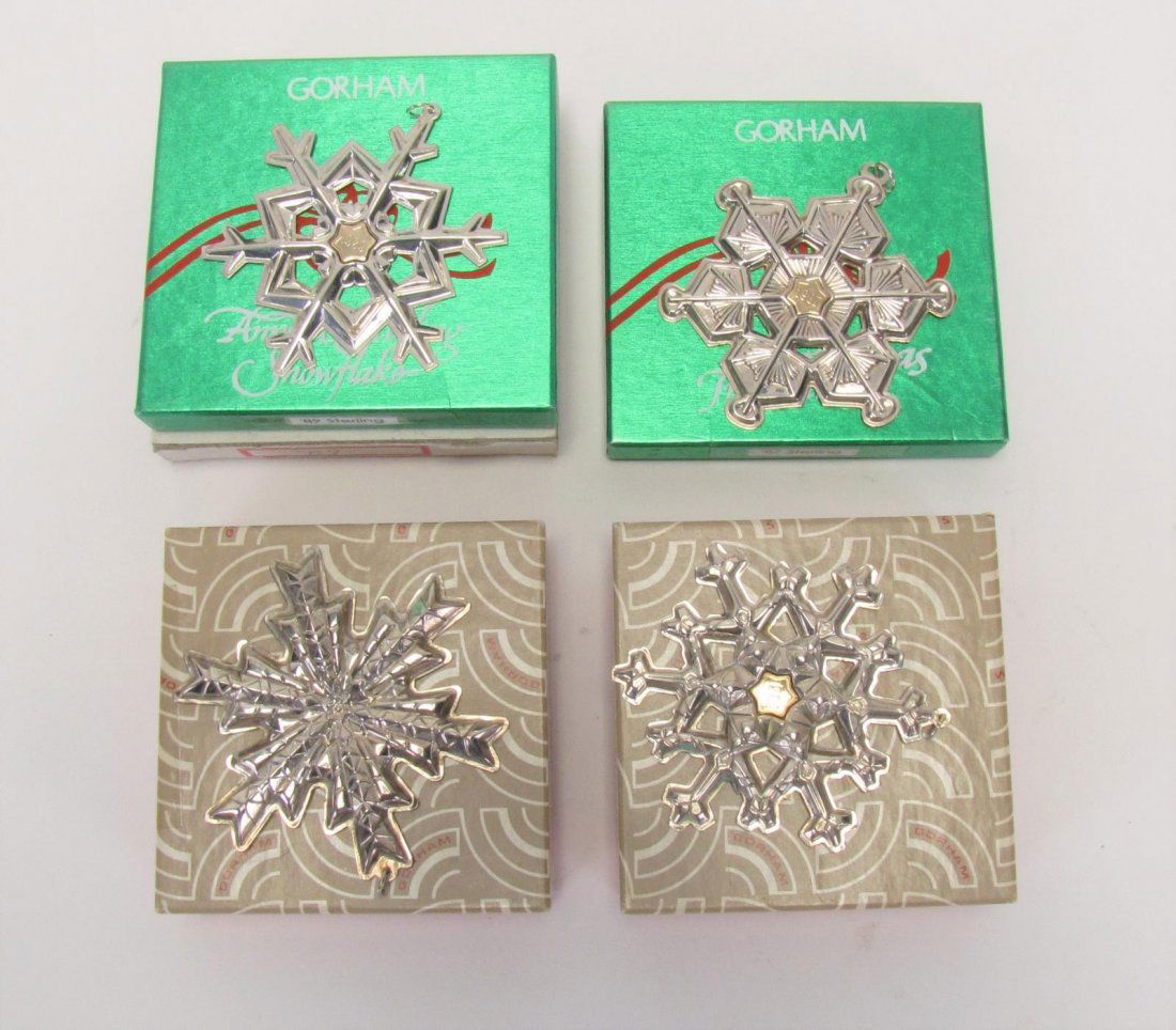Four Gorham Sterling Annual Ornaments (1 of 10)