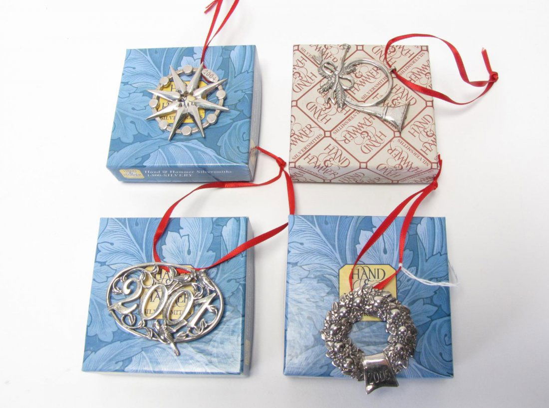 Four Hand & Hammer Sterling Ornaments (1 of 5)
