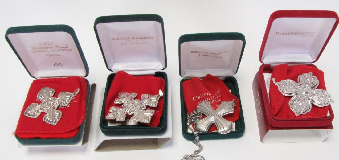 Four Reed & Barton Sterling Annual Ornaments (1 of 10)