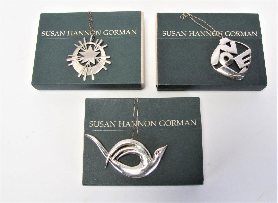 Four Susan Hannon Gorman Sterling Ornaments (1 of 5)