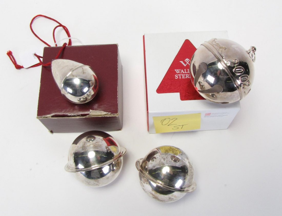 Group of Sterling Sleigh Bells and Ornament (1 of 5)