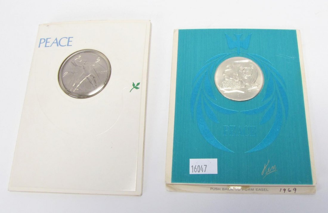 Two Franklin Mint Sterling Peace Coins (1 of 10)